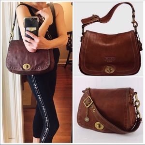 Coach Ltd Ed XL Ali Legacy Distressed Leather Hobo